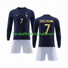 Fußballtrikots Frankreich Griezmann 7 Kinder FIFA WM 2022 Langarm Heimtrikotsatz kaufen